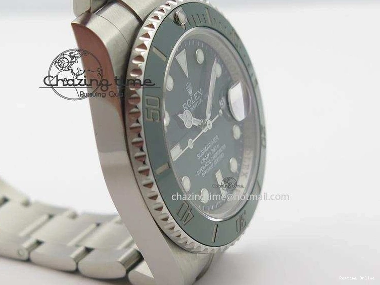 0404 TopPick Submariner 116610 LV Green Ceramic JF 1:1 Best Edition On SS Bracelet SA3135 V 3974